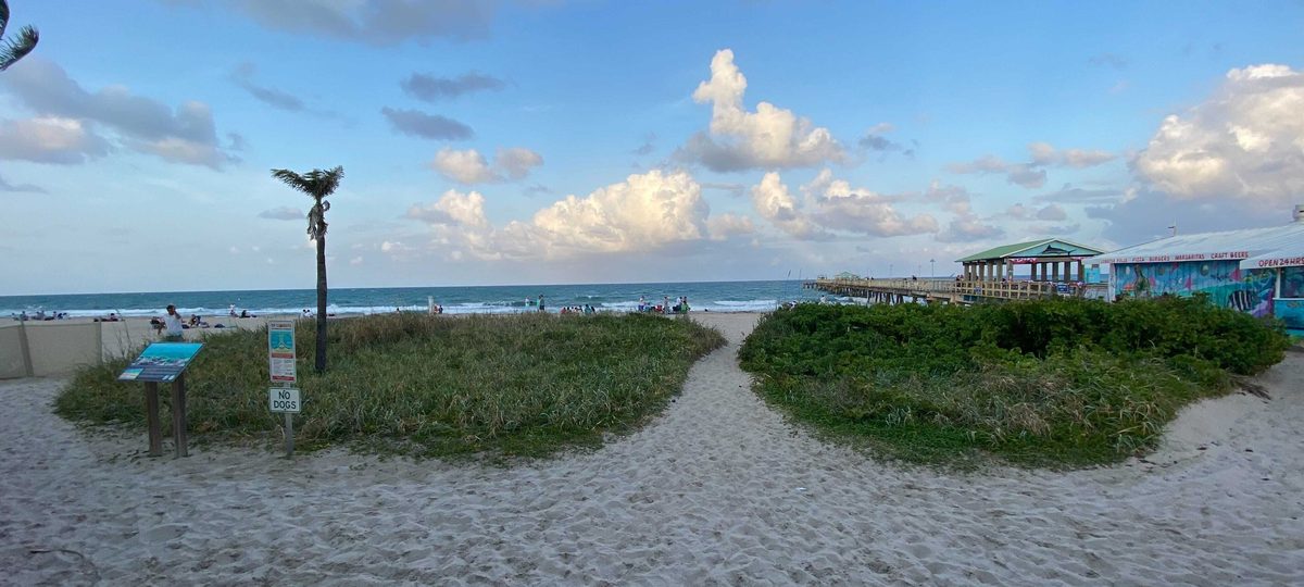 The beach at the end of Commercial Boulevard, Lauderdale-By-The-Sea