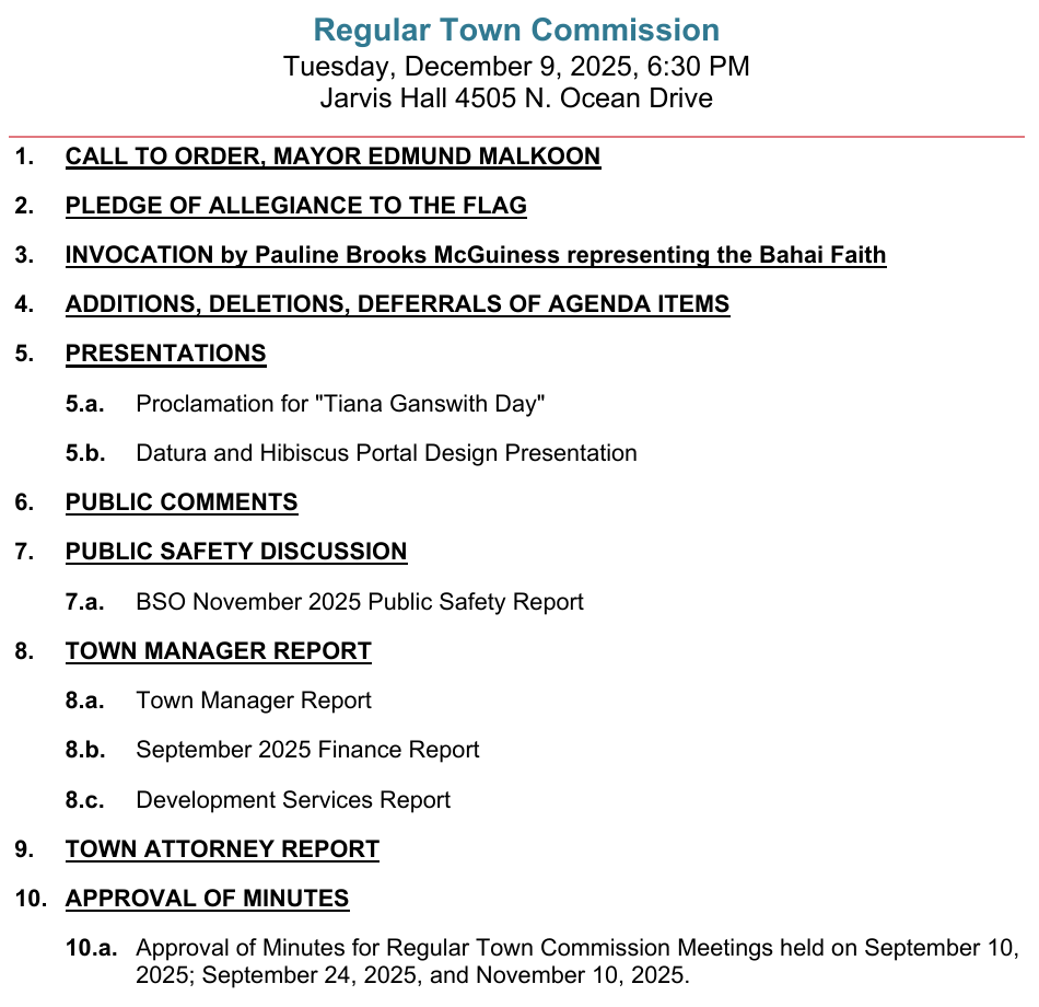 December 9, 2025 agenda: item 10.a, approval of minutes